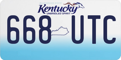KY license plate 668UTC