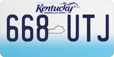 KY license plate 668UTJ