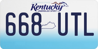 KY license plate 668UTL