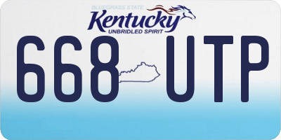 KY license plate 668UTP