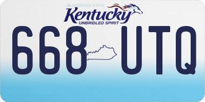 KY license plate 668UTQ