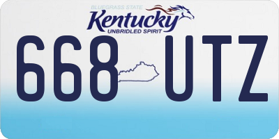 KY license plate 668UTZ