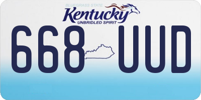 KY license plate 668UUD