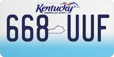 KY license plate 668UUF