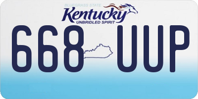 KY license plate 668UUP