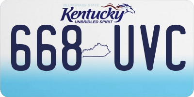 KY license plate 668UVC