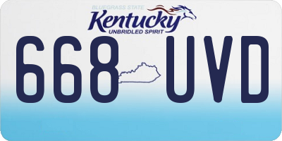 KY license plate 668UVD