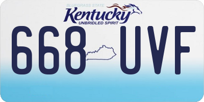 KY license plate 668UVF