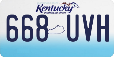 KY license plate 668UVH