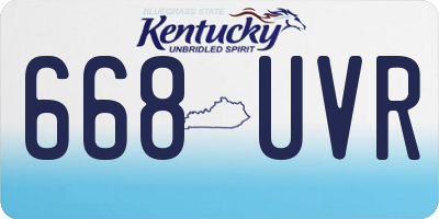KY license plate 668UVR