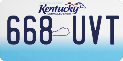 KY license plate 668UVT