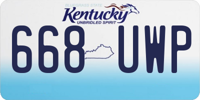 KY license plate 668UWP