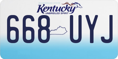 KY license plate 668UYJ