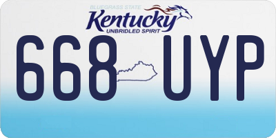 KY license plate 668UYP