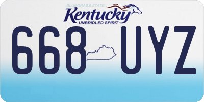 KY license plate 668UYZ
