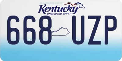 KY license plate 668UZP