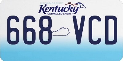KY license plate 668VCD