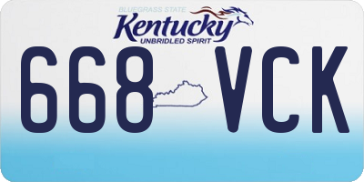 KY license plate 668VCK