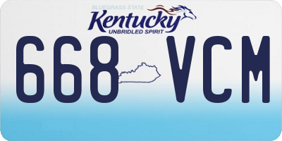 KY license plate 668VCM