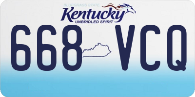 KY license plate 668VCQ