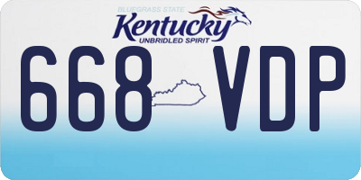 KY license plate 668VDP