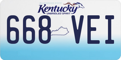 KY license plate 668VEI