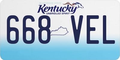 KY license plate 668VEL