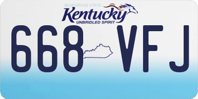 KY license plate 668VFJ