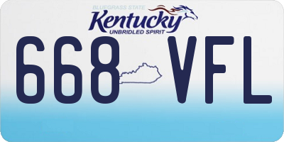 KY license plate 668VFL