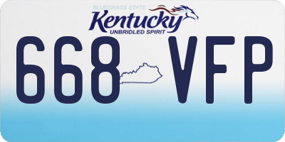 KY license plate 668VFP