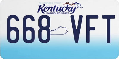 KY license plate 668VFT