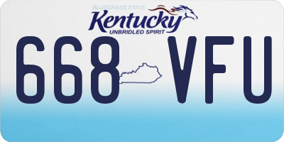 KY license plate 668VFU