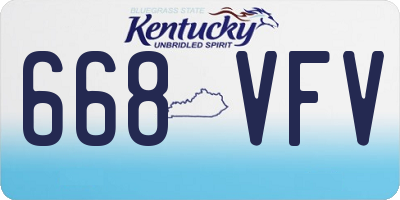 KY license plate 668VFV