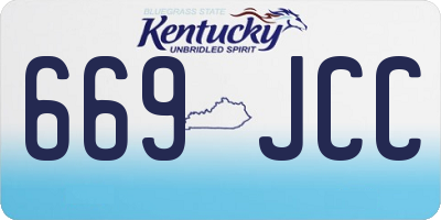 KY license plate 669JCC