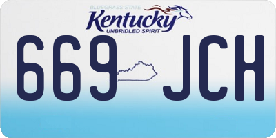 KY license plate 669JCH