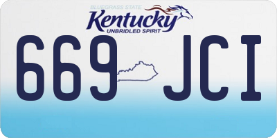 KY license plate 669JCI