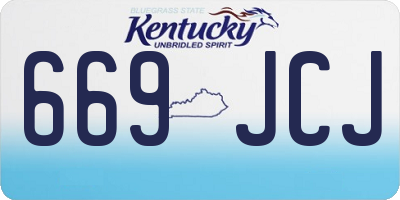 KY license plate 669JCJ