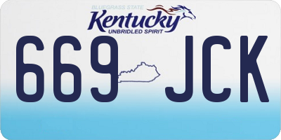 KY license plate 669JCK