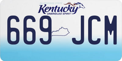 KY license plate 669JCM