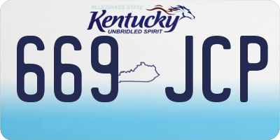 KY license plate 669JCP