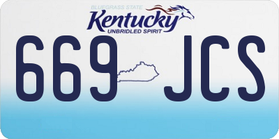 KY license plate 669JCS