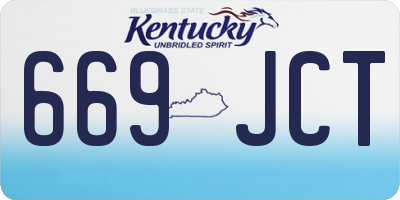 KY license plate 669JCT