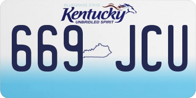 KY license plate 669JCU