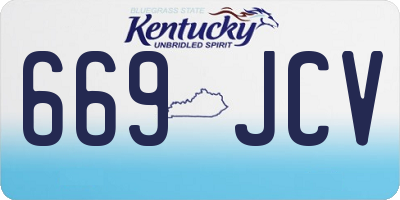 KY license plate 669JCV