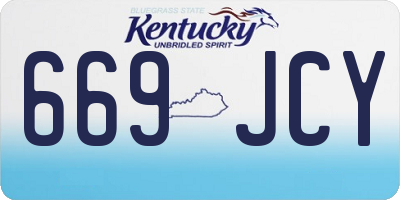 KY license plate 669JCY