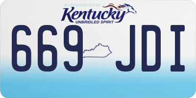 KY license plate 669JDI