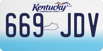 KY license plate 669JDV