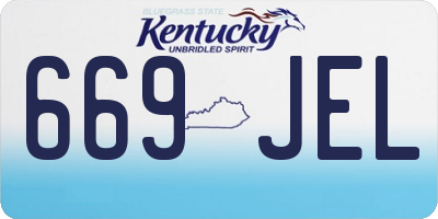 KY license plate 669JEL