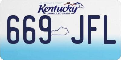 KY license plate 669JFL