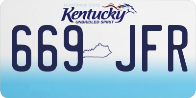 KY license plate 669JFR